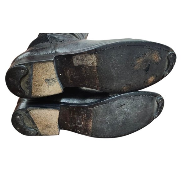 Frye Molly Gore Tall Boots Black Leather Riding Equestrian Style Sz 8B - Picture 13 of 14